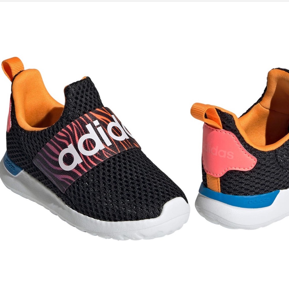 adidas Lite Racer Adapt 4.0 Sneaker - Toddler Sizes, Black/Acid Red/Blue Rush